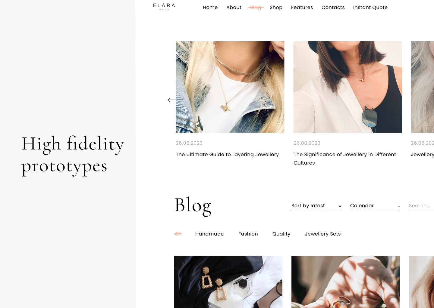 Elara jewellery website case study visual 7