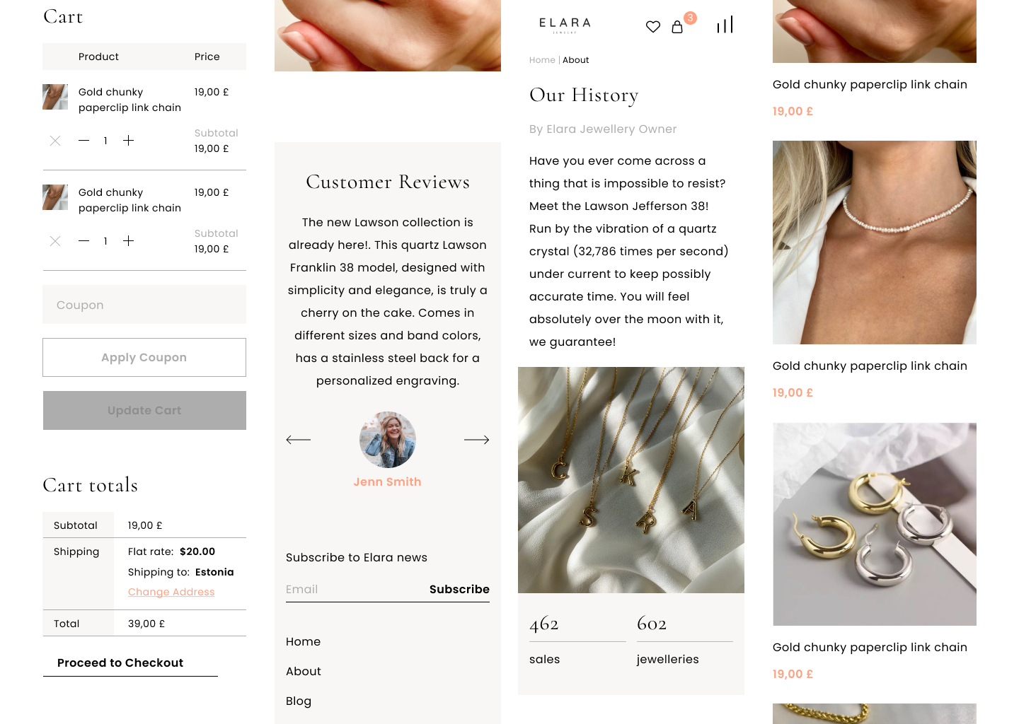 Elara jewellery website case study visual 9