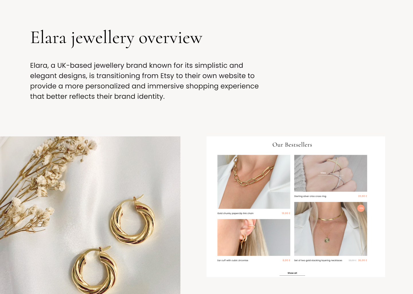 Elara jewellery website case study visual 10
