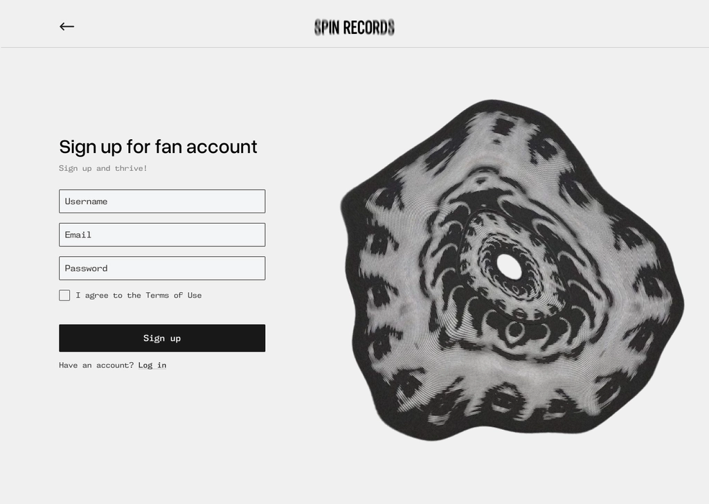 Spin Records - Vinyl Website case study visual 2