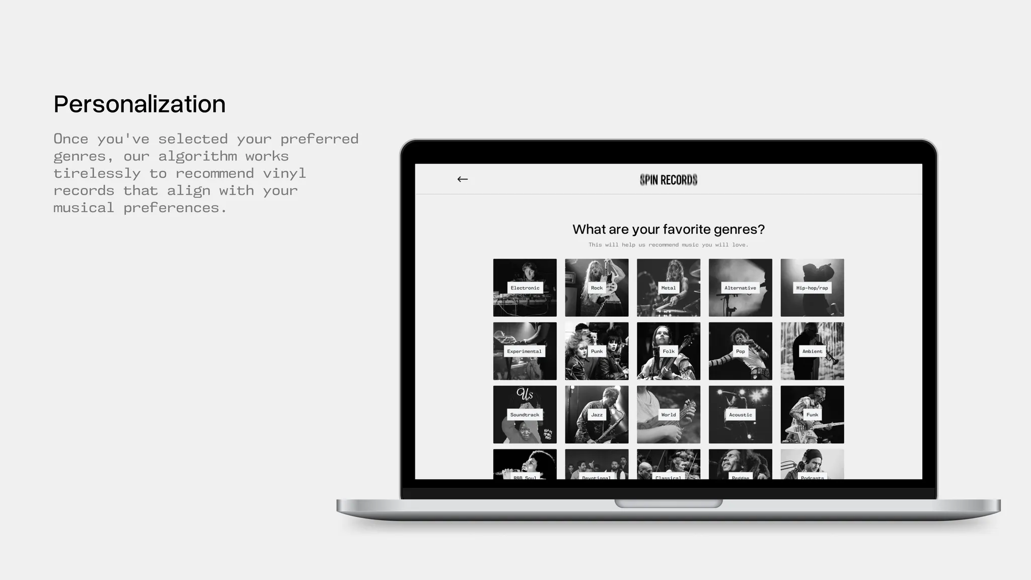 Spin Records - Vinyl Website case study visual 6